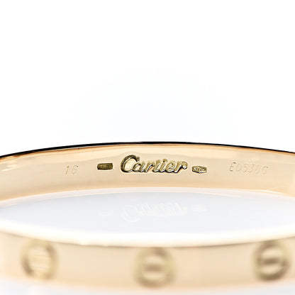 Cartier 18K Yellow Gold LOVE Bracelet 16 3 of 4