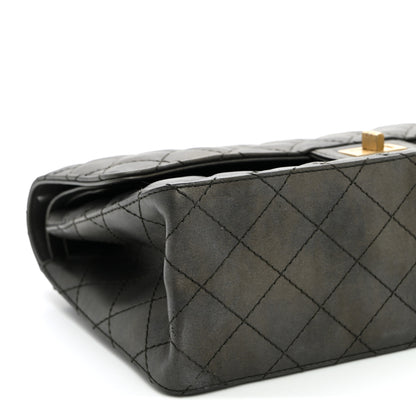 Chanel Metallic Calfskin Quilted 2.55 Reissue 226 Flap Charcoal 9 of 10