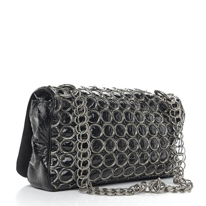 Chanel Distressed Patent Quilted Flap Bag Black 2 of 11