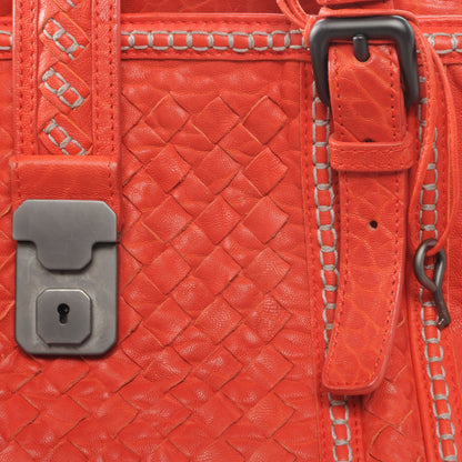 Bottega Veneta Nappa Intrecciato Punto Mocassino Roma Tote Fire 3 of 9