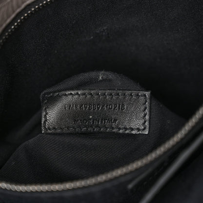 Saint Laurent Crinkled Calfskin Matelasse Monogram Medium Niki Chain Satchel Fog 6 of 13