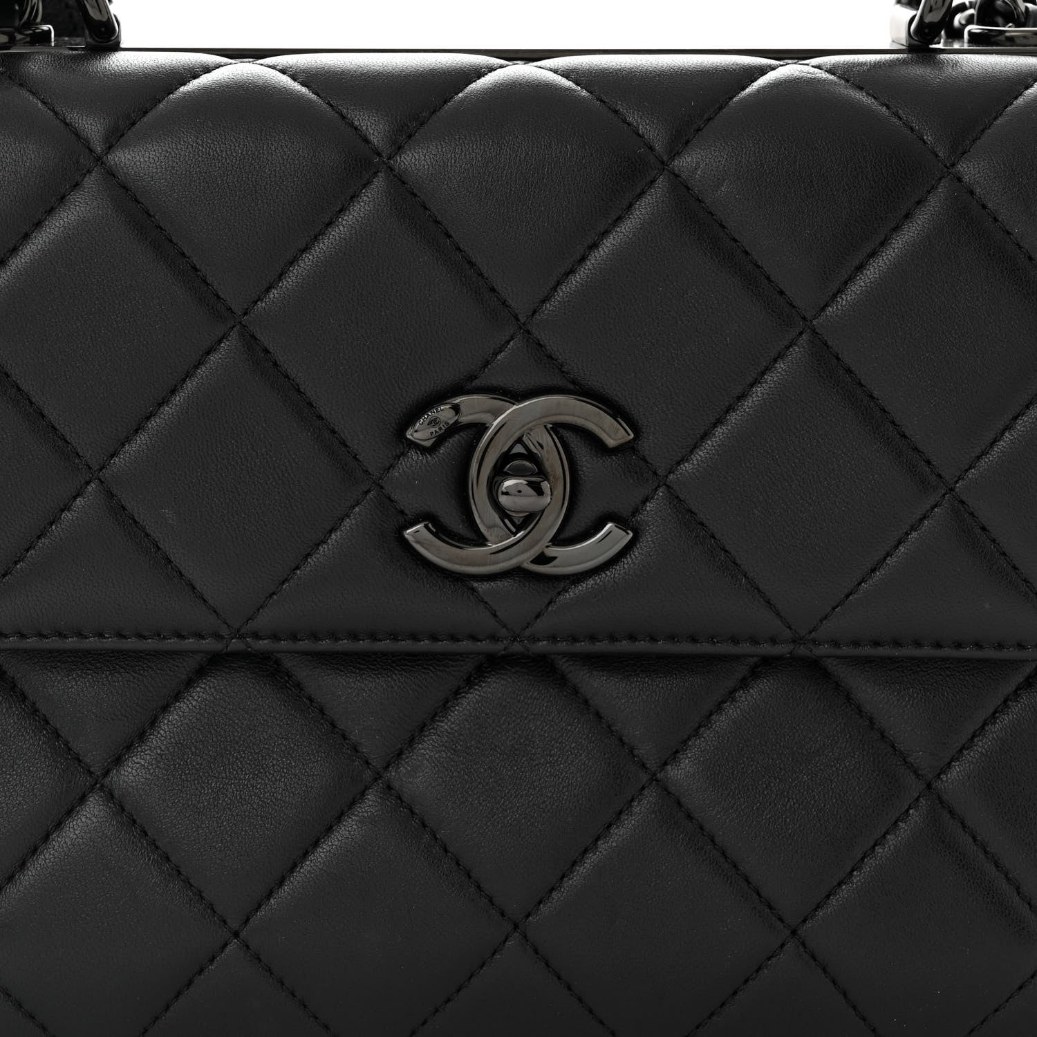 Chanel Lambskin Quilted Small Trendy CC Dual Handle Flap Bag So Black 8 of 11
