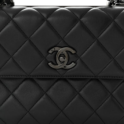 Chanel Lambskin Quilted Small Trendy CC Dual Handle Flap Bag So Black 8 of 11