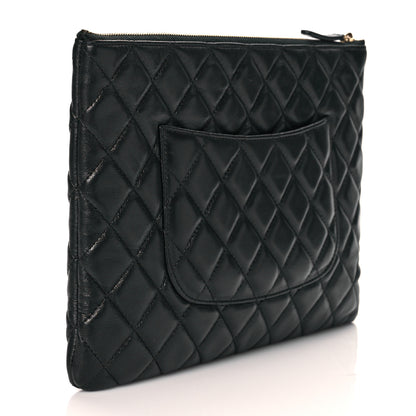 Chanel Lambskin Metallic Calfskin Quilted Crocodile Embossed Clutch 2.55 Reissue Cosmetic Case Gold 3 of 10