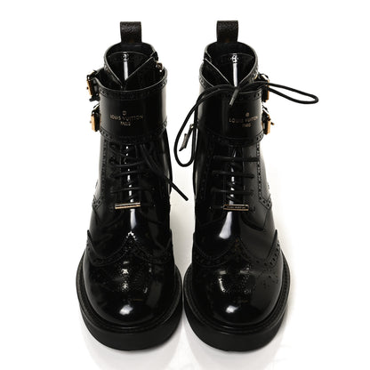 Louis Vuitton Glazed Calfskin Midtown Ankle Boots 36 Black 5 of 9