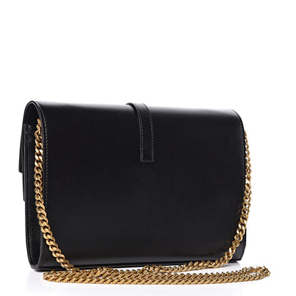 Saint Laurent Smooth Calfskin Monogram Sulpice Chain Wallet Black 3 of 10