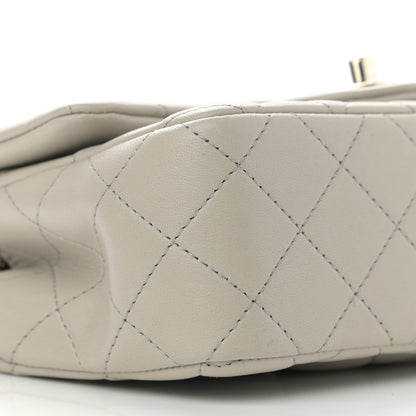 Chanel Lambskin Quilted Mini Rectangular Flap Grey 9 of 10