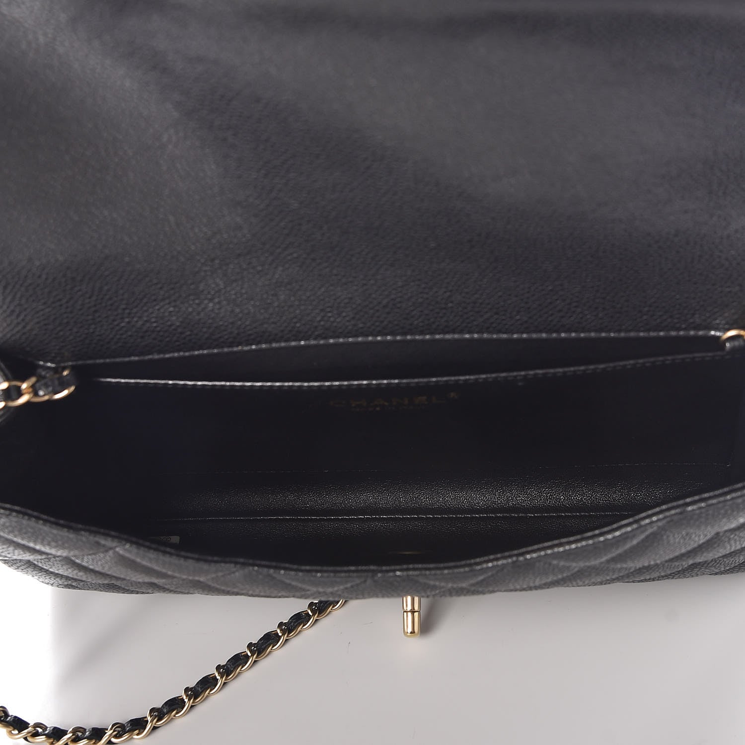 Chanel Caviar Quilted Clutch With Chain Flap Black 7 of 10