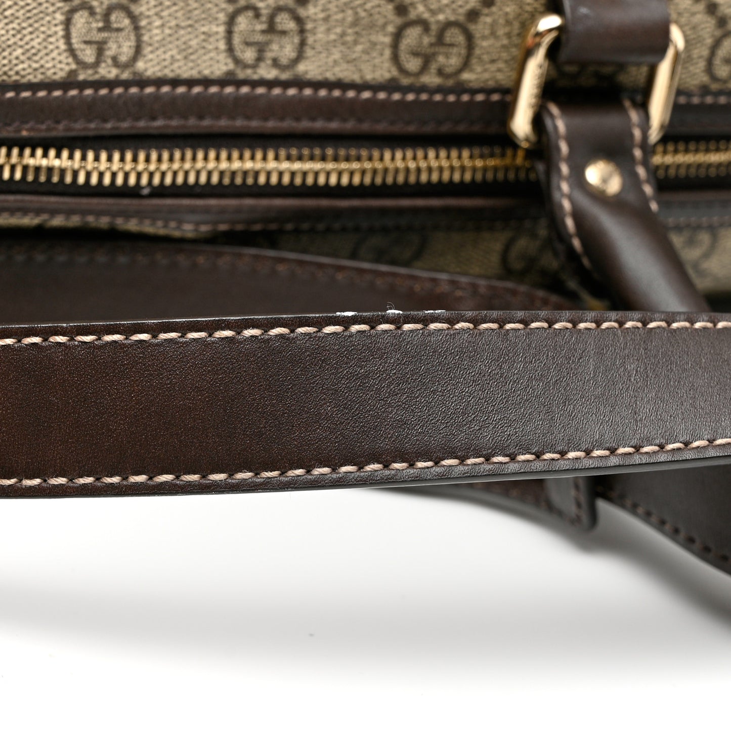 GG Plus Monogram Medium Carry On Duffle Bag Brown