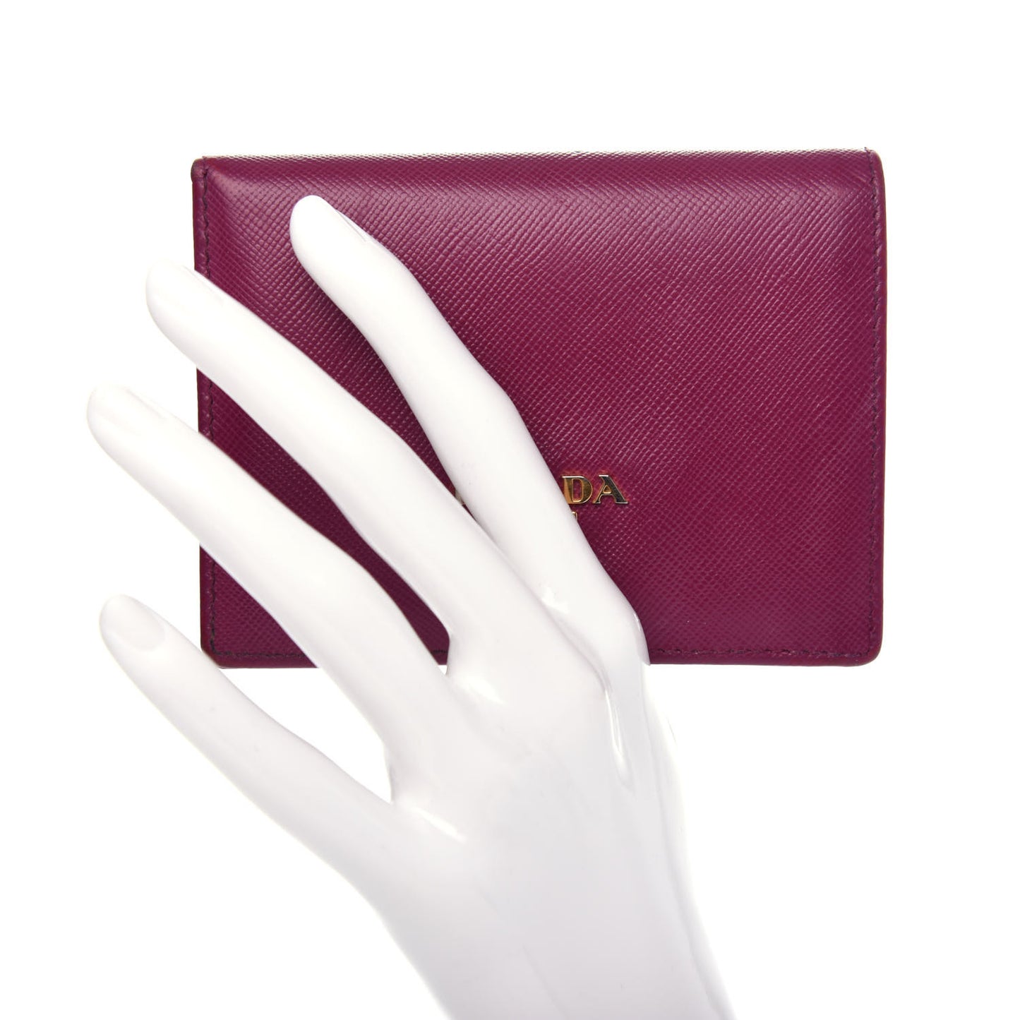 Saffiano Metal Bi-Fold Wallet Ametista