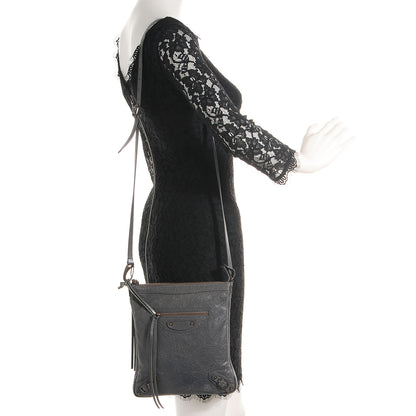 Balenciaga Agneau Classic Hardware Flat Crossbody Gris Tarmac 2 of 13