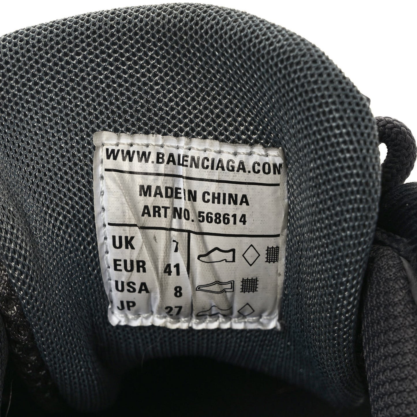 Rubber Mesh Bi-Color Womens Track.2 Open Sneakers 41 Grey Black