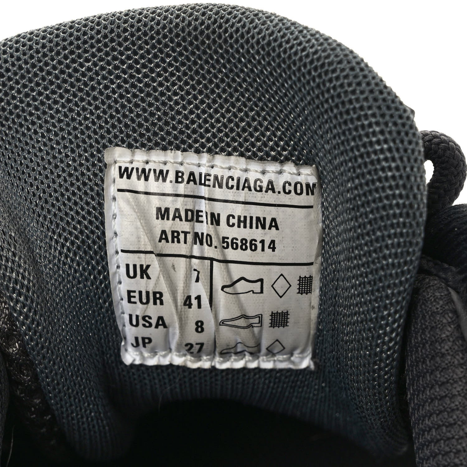 Balenciaga Rubber Mesh Bi-Color Womens Track.2 Open Sneakers 41 Grey Black 9 of 9