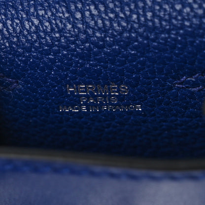 Hermes Tadelakt Chevre Mysore Kelly Quelle Idole Bag Charm Bleu Electrique Feu 5 of 6