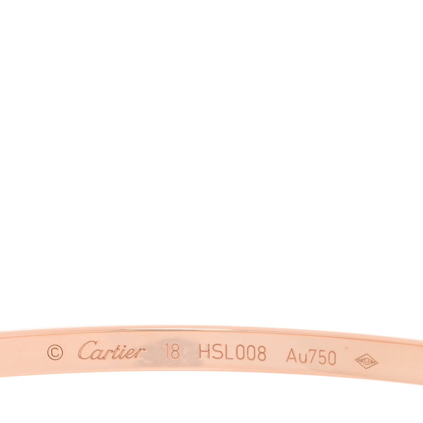 18K Pink Gold 6 Diamond Small LOVE Bracelet 18