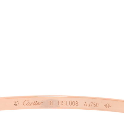 Cartier 18K Pink Gold 6 Diamond Small LOVE Bracelet 18 3 of 6