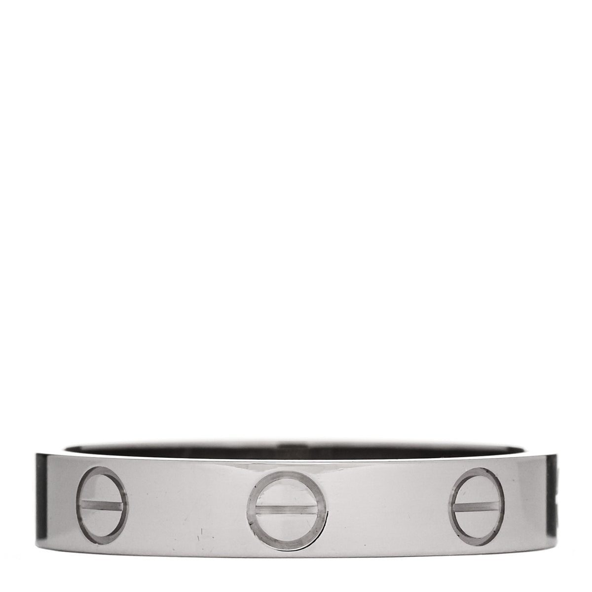 Cartier 18K White Gold 3.5mm LOVE Wedding Band Ring 55 7.25 3 of 5