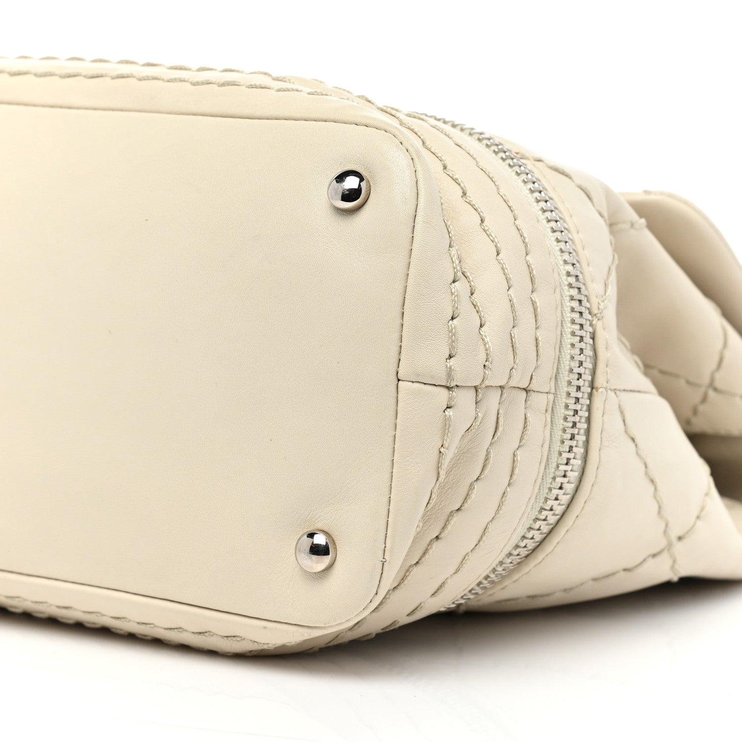 Chanel Calfskin Stitched Large Expandable Flap Bag White 8 of 21