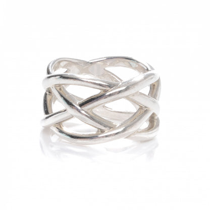 Tiffany Sterling Silver Weave Ring 6.5 1 of 6