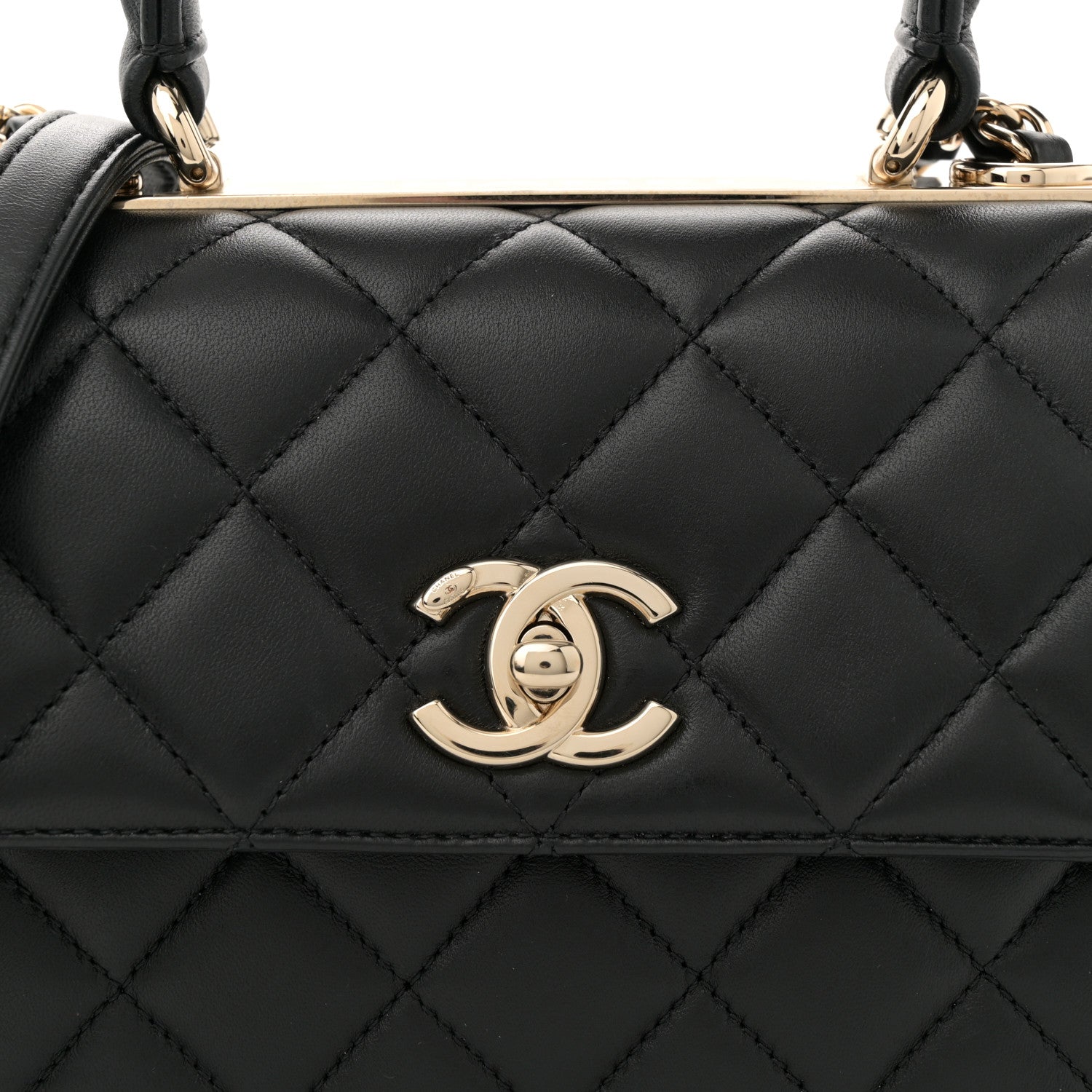Chanel Lambskin Quilted Mini Trendy CC Dual Handle Flap Bag Black 8 of 10