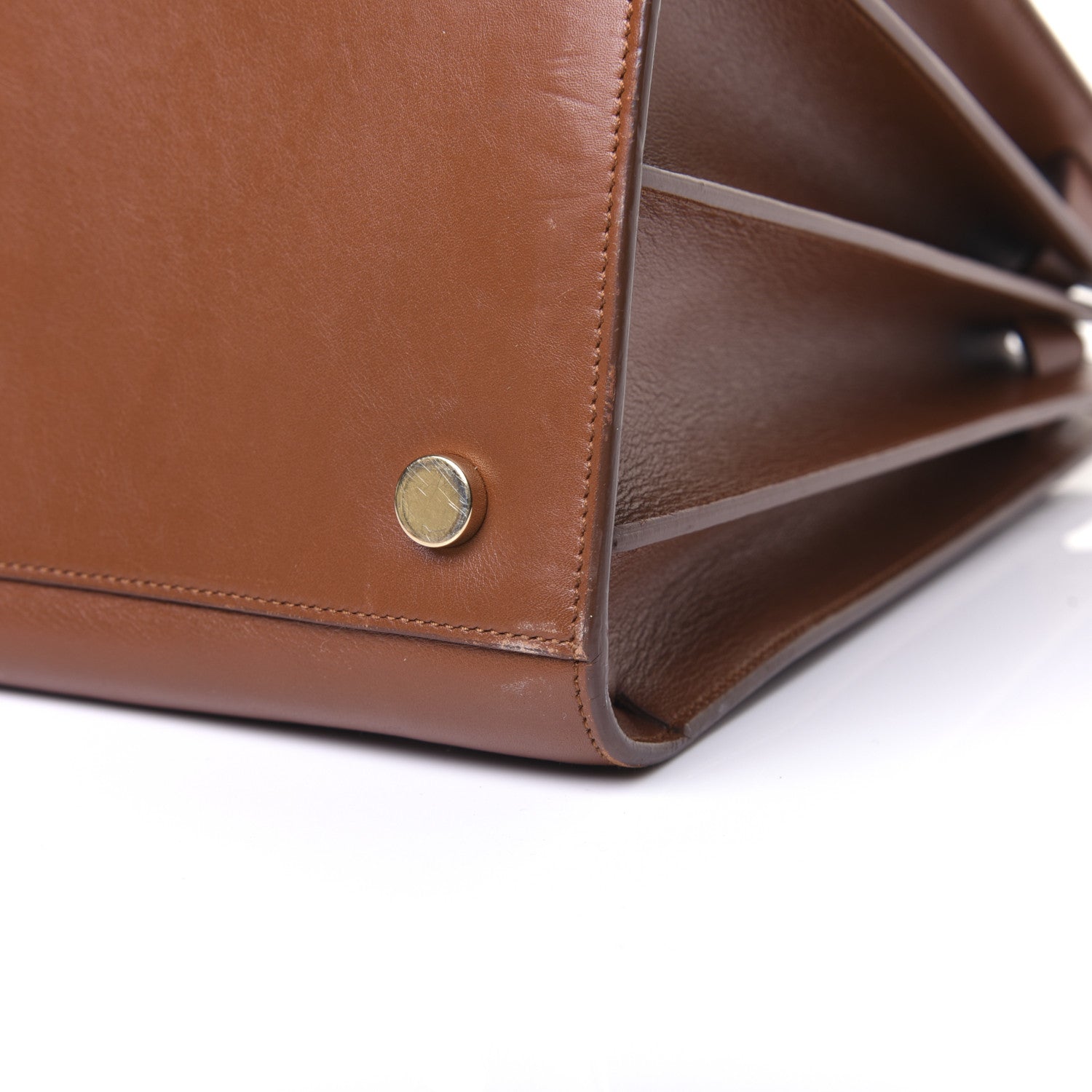Saint Laurent Calfskin Large Sac De Jour Carryall Cognac 24 of 28