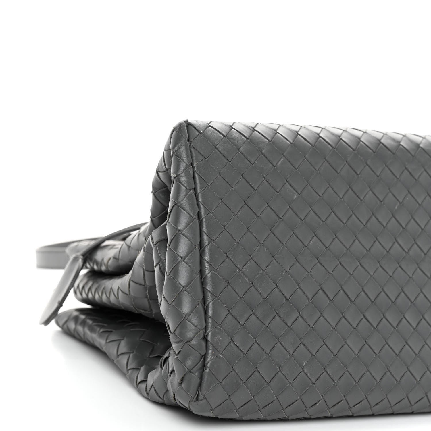 Bottega Veneta BOTTEGA VENETA Light Calf Intrecciato Small Roma Light Grey 8 of 9