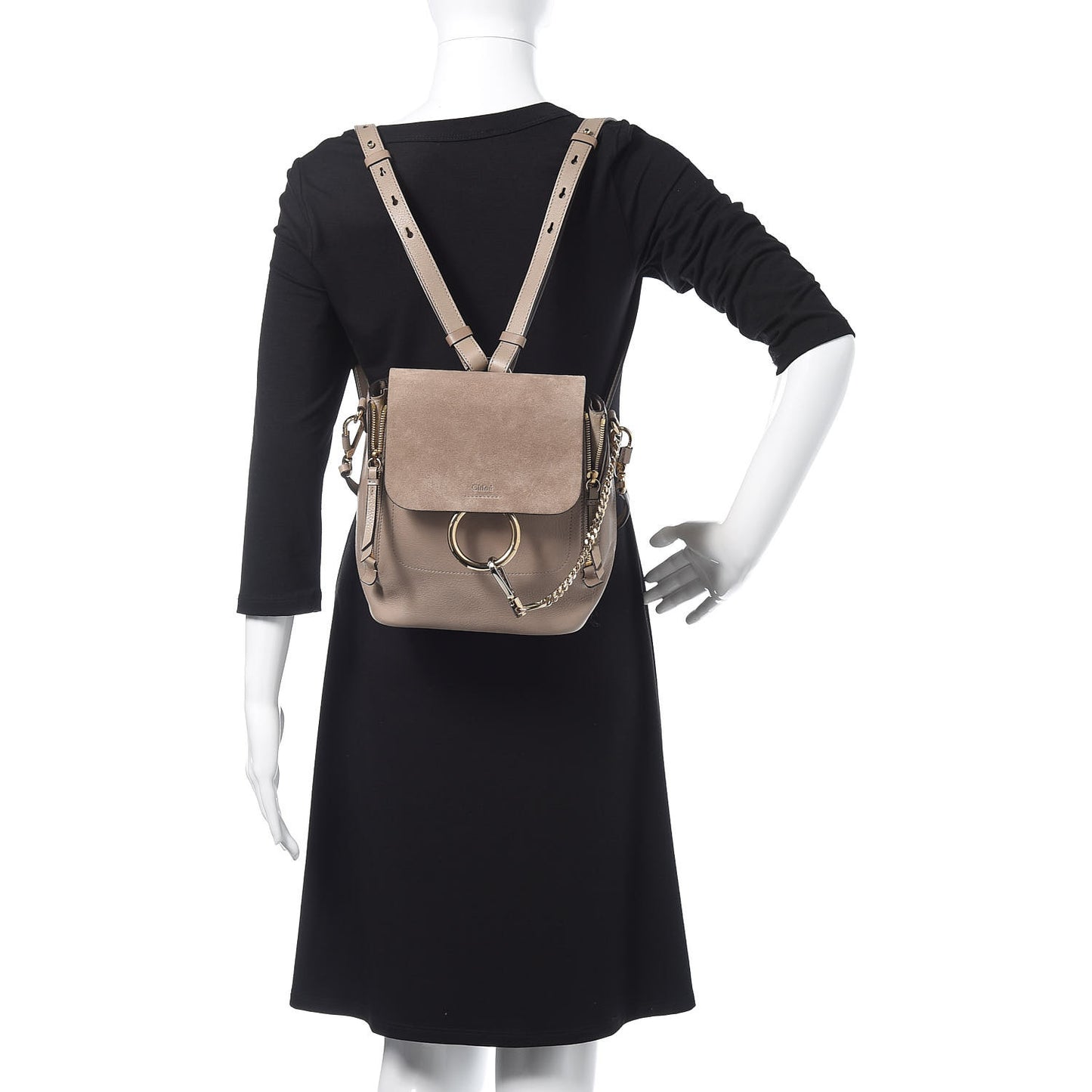 Suede Calfskin Small Faye Backpack