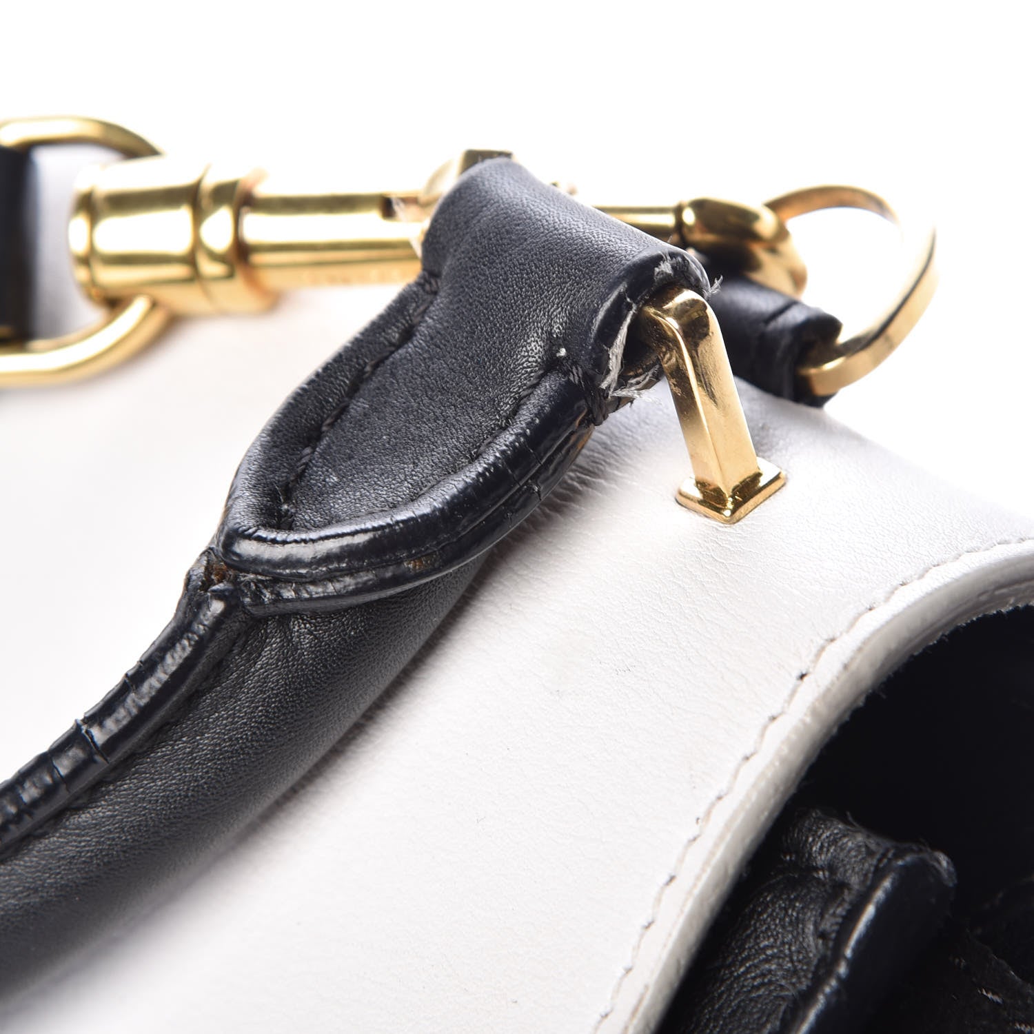 Celine Smooth Calfskin Suede Medium Bi-Color Trapeze Black 20 of 21