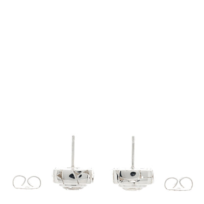 John Hardy Sterling Silver White Topaz Batu Kali Square Earrings 3 of 4