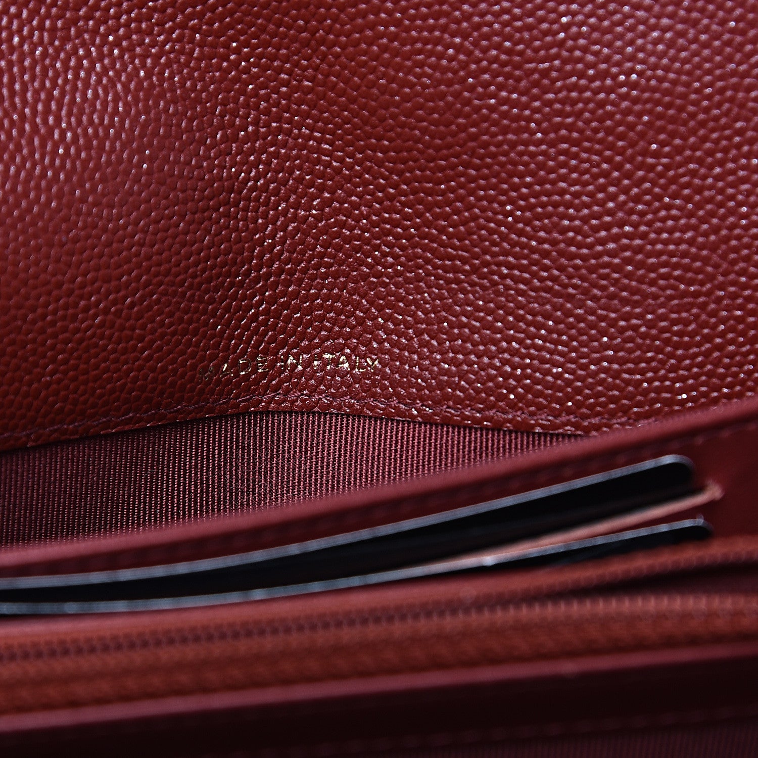 Chanel Caviar Quilted Medium Flap Wallet Burgundy 6 of 9