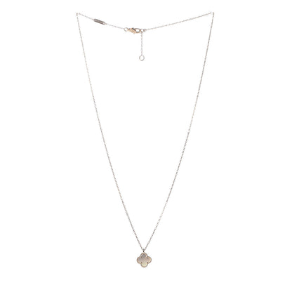 Van Cleef & Arpels 18K Yellow Gold Mother of Pearl Sweet Alhambra Pendant Necklace 3 of 8