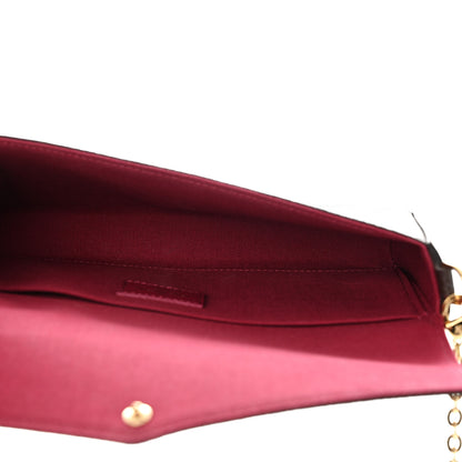 Louis Vuitton Monogram Pochette Felicie Chain Wallet Fuchsia 8 of 17