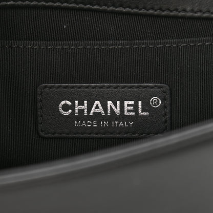 Chanel Calfskin Chevron Quilted Small Boy Flap Black 6 of 12