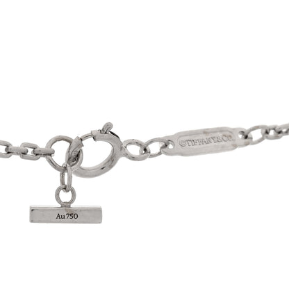Tiffany 18K White Gold Diamond Medium Smile Pendant Necklace 5 of 6