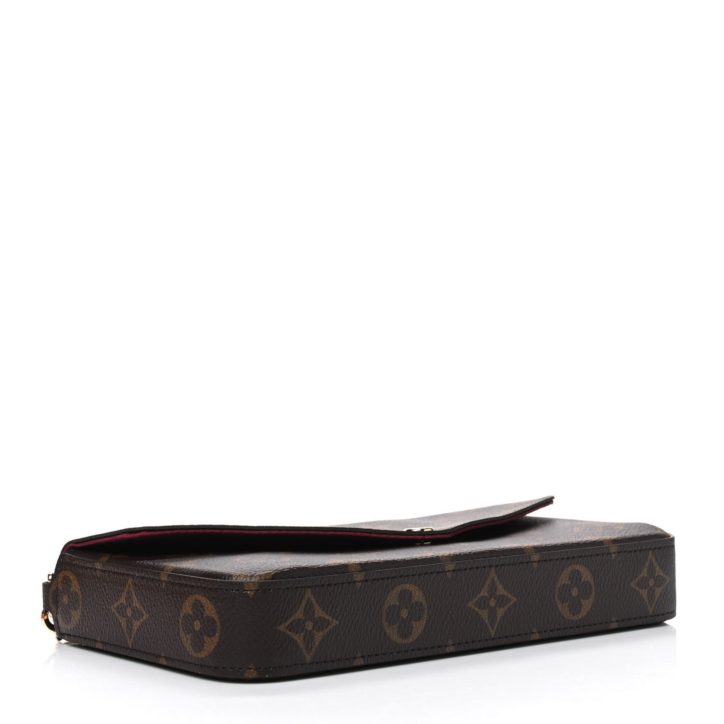 Monogram Pochette Felicie Chain Wallet Fuchsia