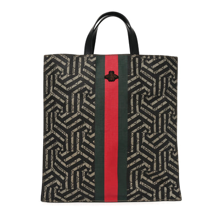 Gucci GG Supreme Monogram Caleido Web Vertical Tote Black 1 of 10