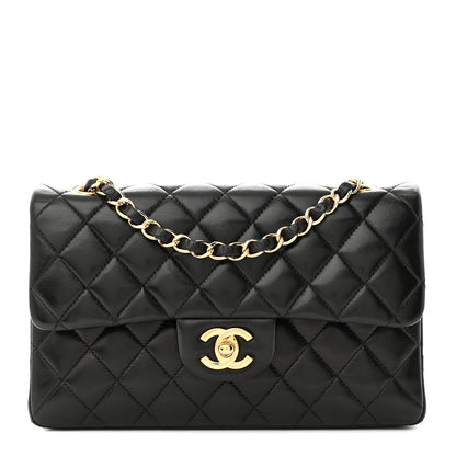 Chanel Lambskin Quilted Small Double Flap Black 1 of 12