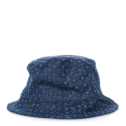 Louis Vuitton Monogram Denim Reversible Everyday Bucket Hat M Blue 6 of 13