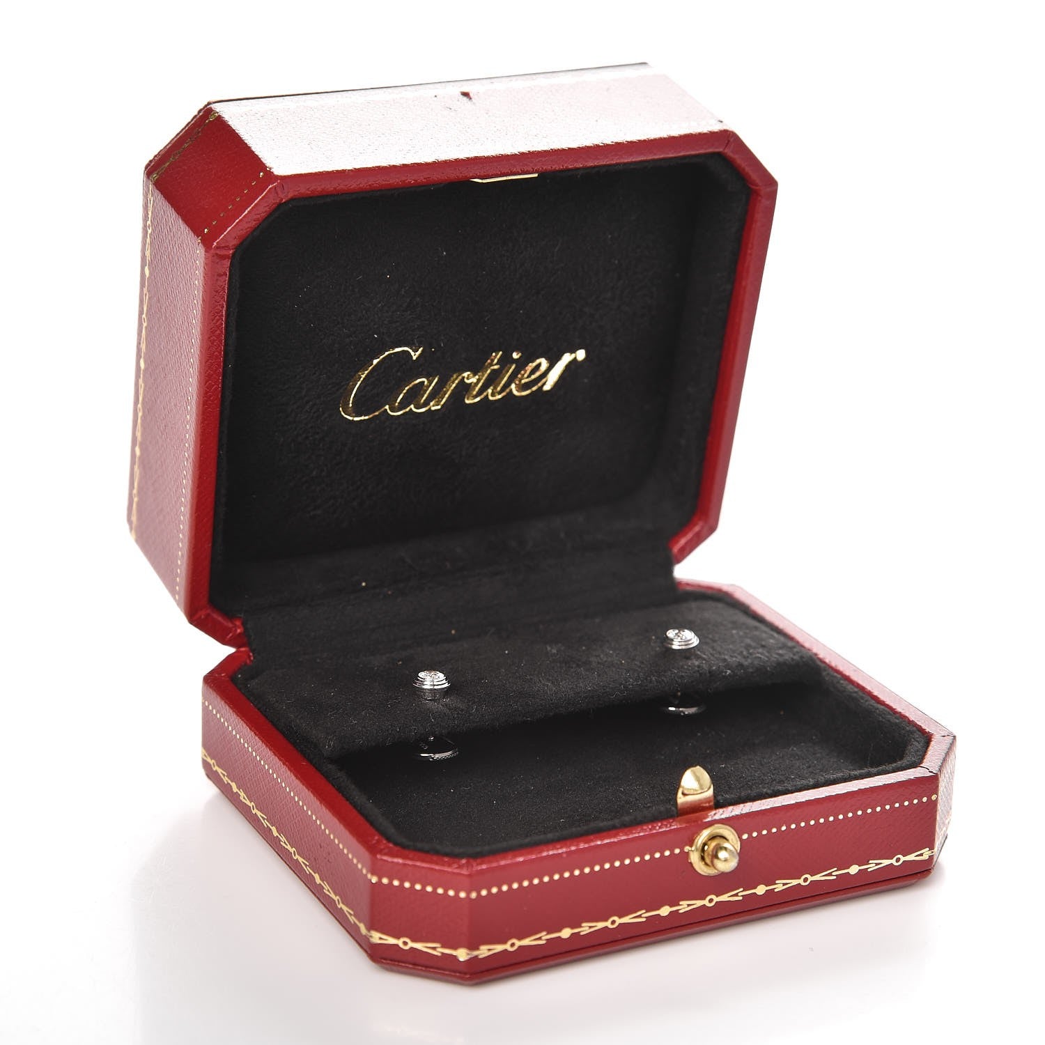 Cartier 18K White Gold Diamond MM D'Amour Earrings 6 of 6