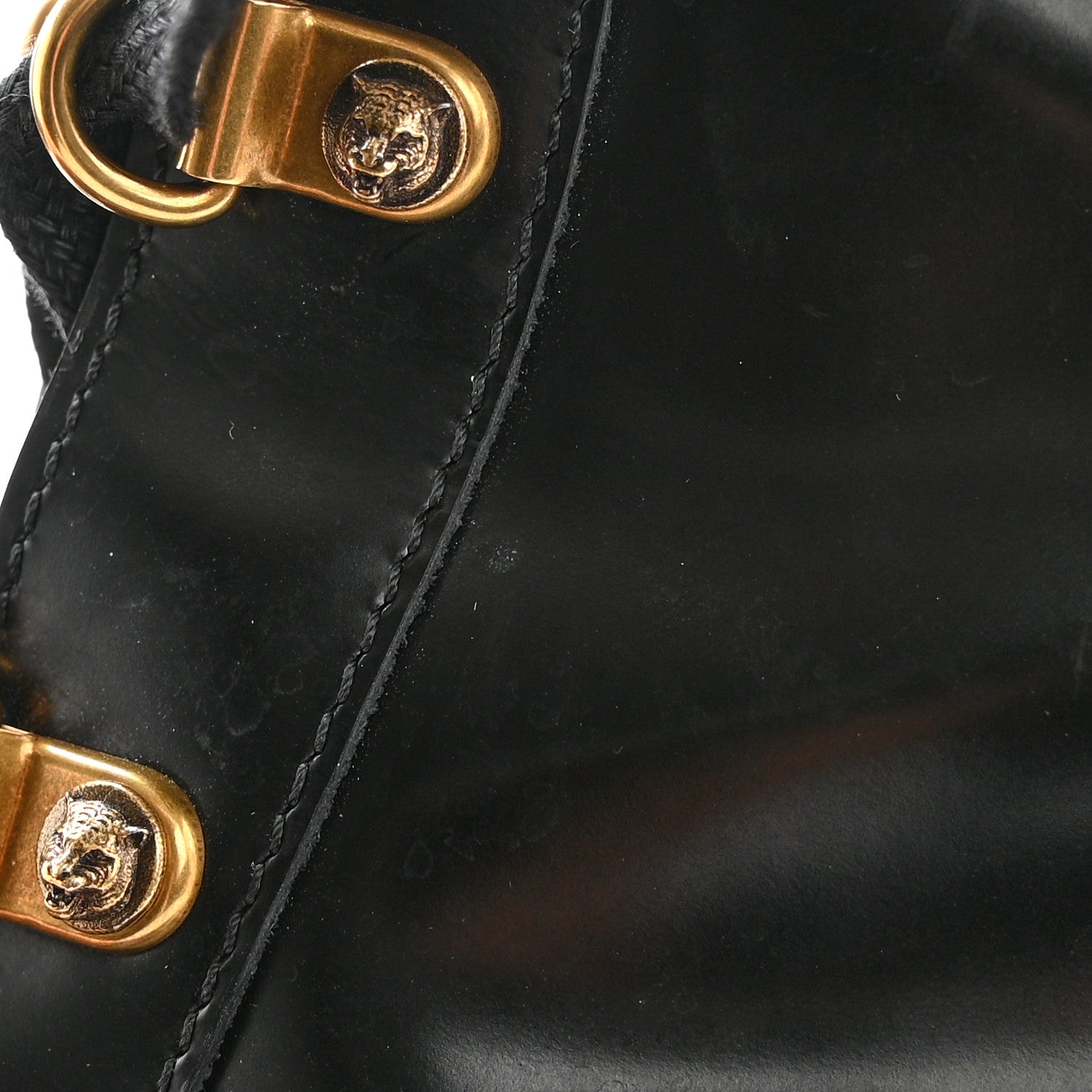 Gucci Calfskin Rainbow Trip Lace Up Combat Boots 36.5 Black 11 of 12