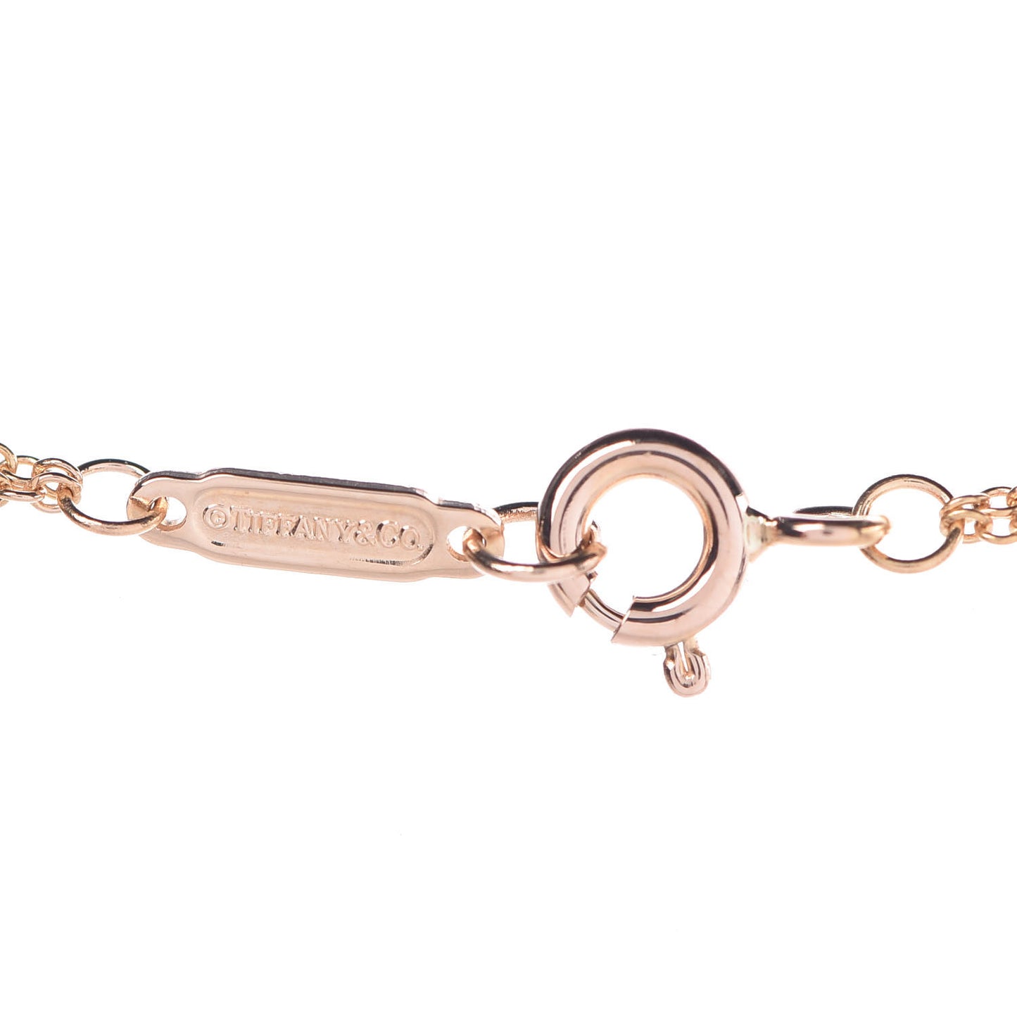 18K Rose Gold Infinity Double Chain Pendant Necklace