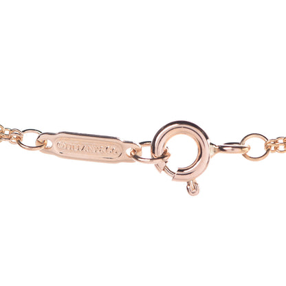 Tiffany 18K Rose Gold Infinity Double Chain Pendant Necklace 6 of 6