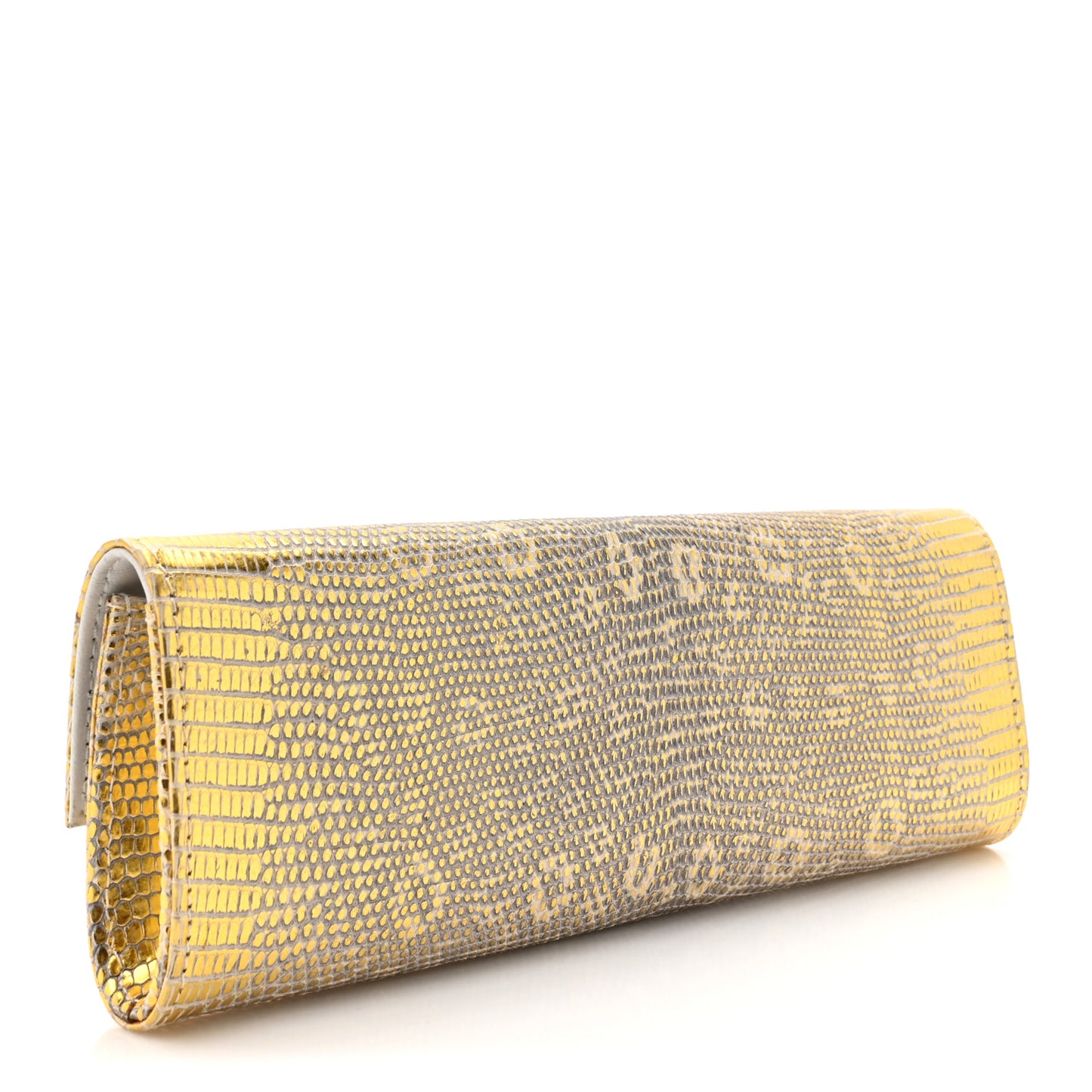 Lizard Pearl Evening Clutch Beige
