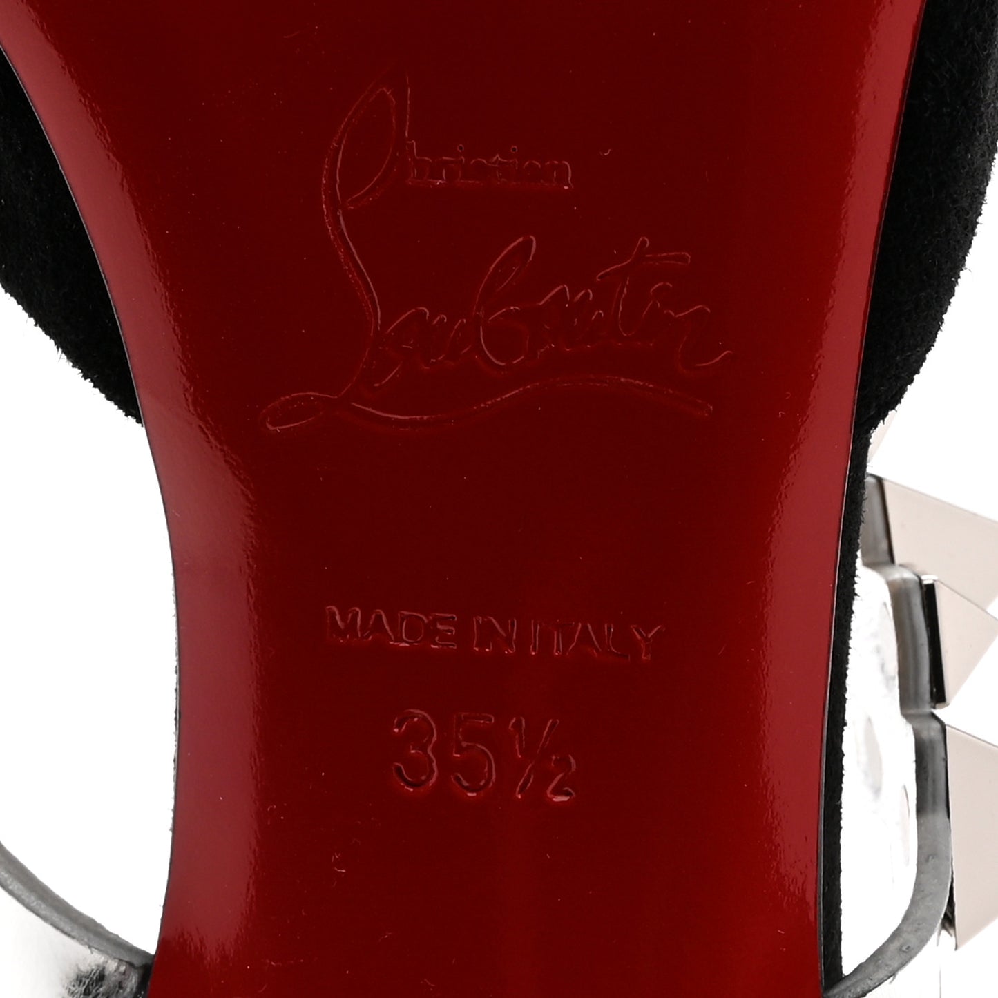 Veau Velours Specchio Planet Choc 80 Mule 35.5 Black