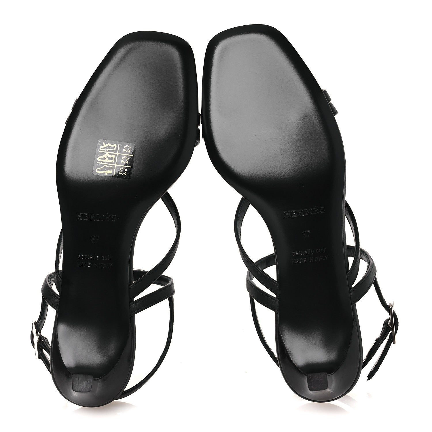 Hermes Calfskin Muse 40 Sandal 37 Black 7 of 13
