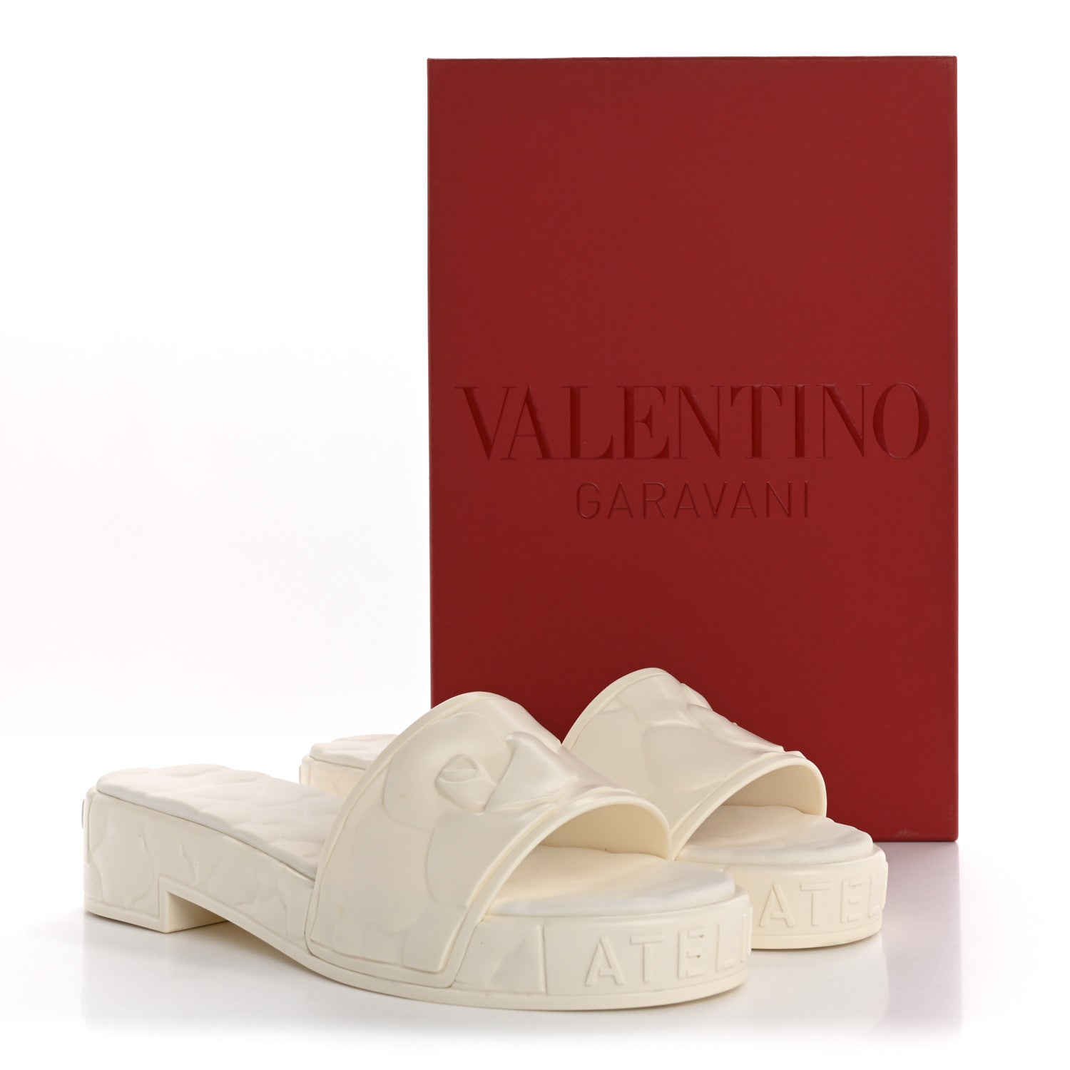 Valentino Garavani Rubber Atelier 03 Rose Edition 25/40mm Platform Slide Sandals 37 Avorio 10 of 10