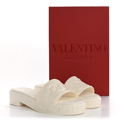Valentino Garavani Rubber Atelier 03 Rose Edition 25/40mm Platform Slide Sandals 37 Avorio 10 of 10