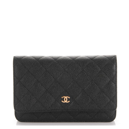 Chanel Caviar Quilted Wallet On Chain WOC Black 1 of 8