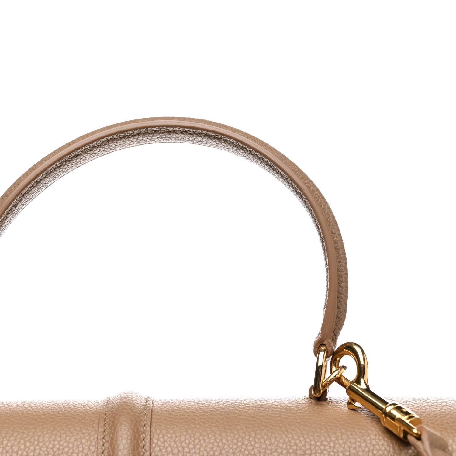 Celine Grained Calfskin Medium 16 Top Handle Bag Beige 13 of 14