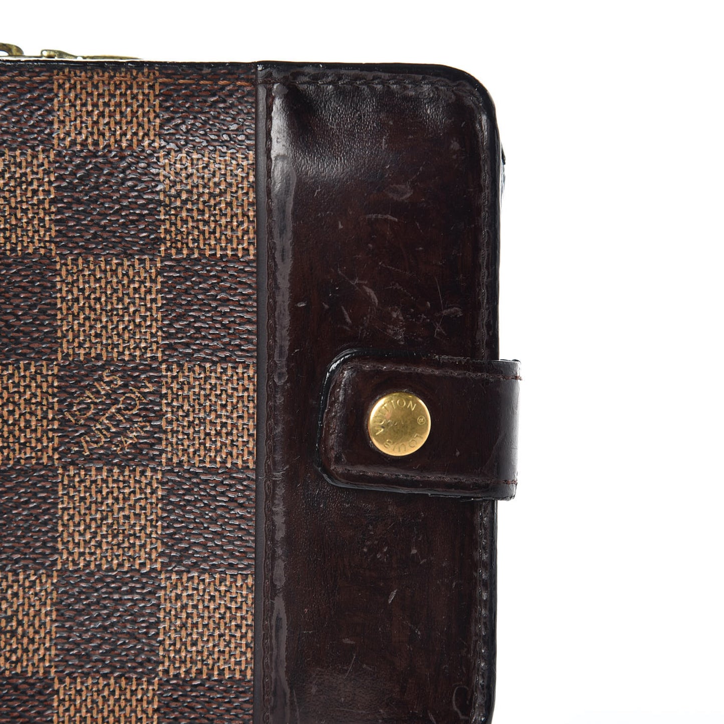 Damier Ebene Zippe Zipped Compact Wallet